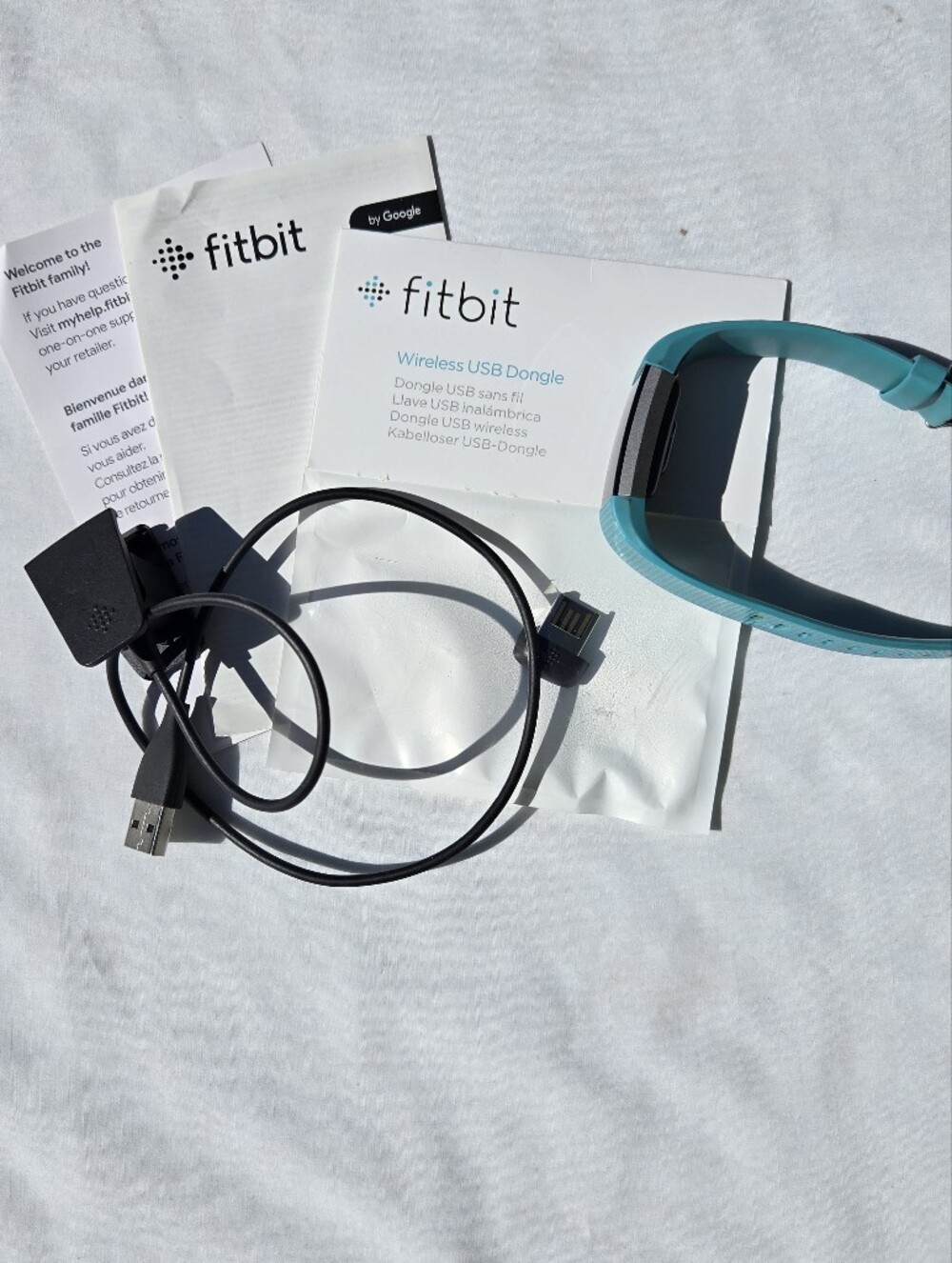 fitbit Teal Fitness Band with Wireless USB Dongle